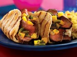 Grilled Steak Tacos with Poblano Mango Salsa
